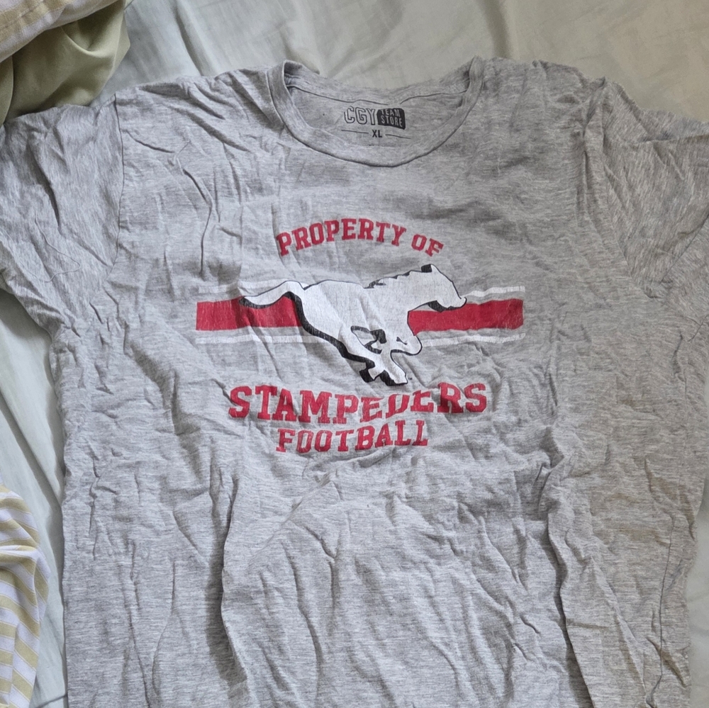 Gray Stampeders Football T-Shirt